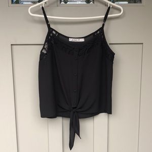 Chloe K Black Tank Top